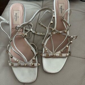 Valentino Metallic Studded Sandals